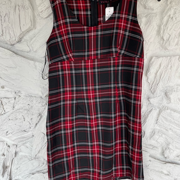 Plaid dress dark academia with pockets - Picture 6 of 8